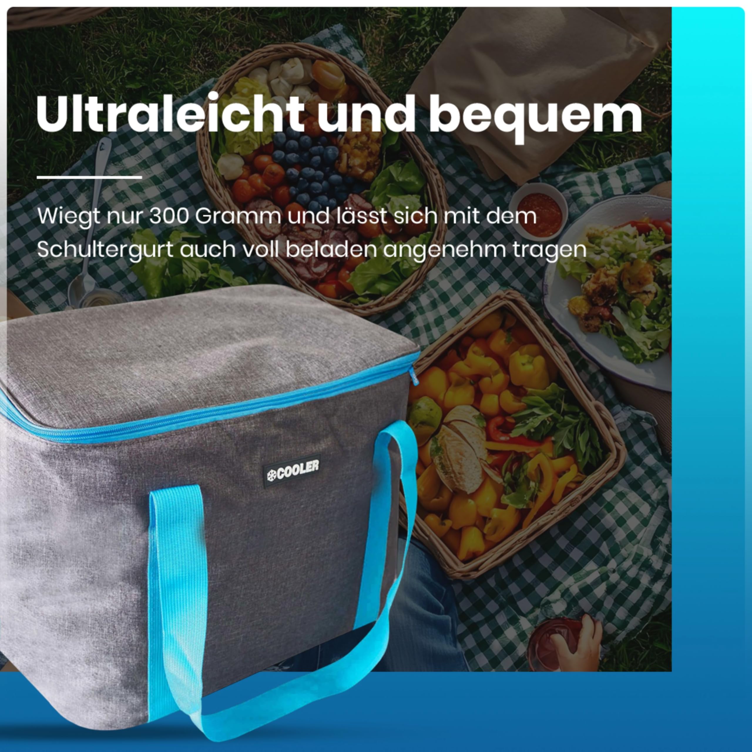 ToCi Borsa termica da 16 l, zaino e borsa per il pranzo isolata, borsa