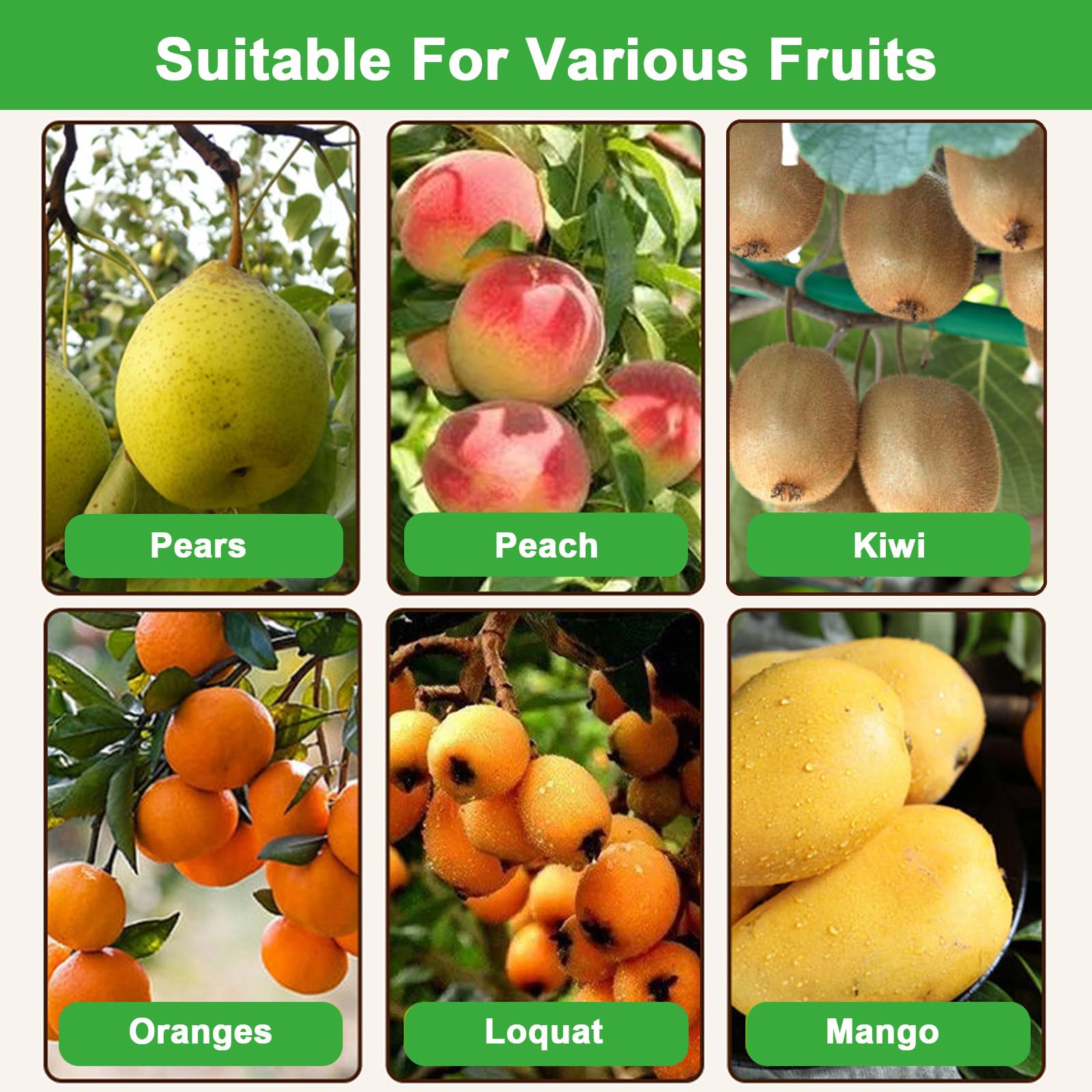 Máquina de ensacado ligera para huertos, máquina de ensacado automática para agricultores, con 200 bolsas de protección de frutas, juego de ensacado de huerto para melocotón/mango/granada