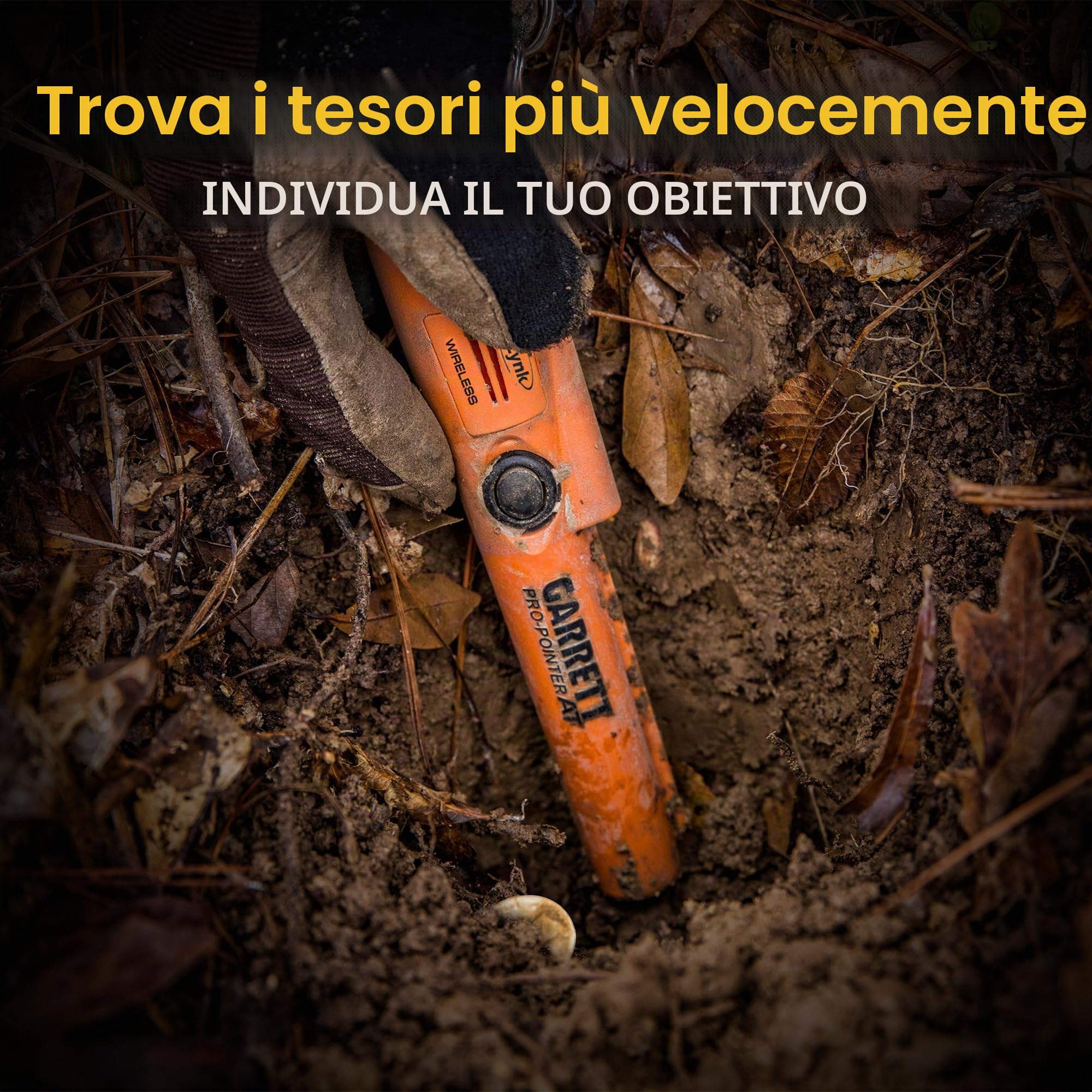 Pinpointer Garrett Propointer at Z-LYNK Metal Detector Centralizzatore Impermeabile fino a 6 m IP68 Arancione