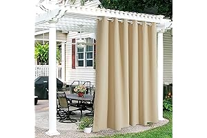 RYB HOME Patio Curtains Outdoor