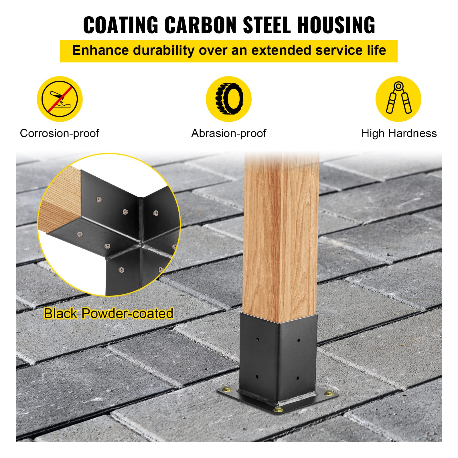 VEVOR Woodwork Pergola Kit Elevated Wood Stand Kit with Steel Brackets