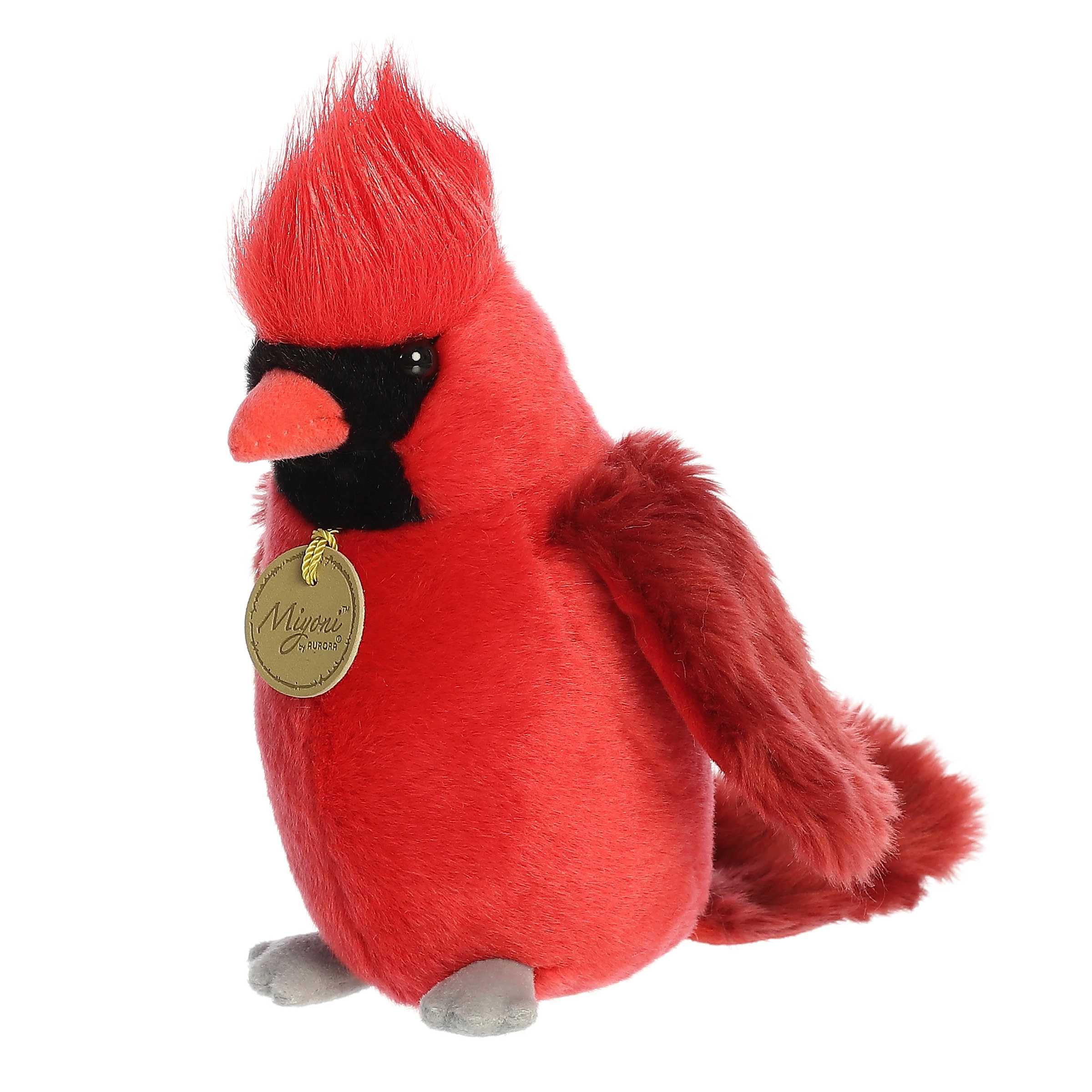Aurora(r) Realistic Miyoni(r) Cardinal Stuffed Animal - Lifelike Detail - Cherished Companionship - Red 9 Inches - Image 5