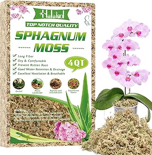 Halatool 3.6OZ Premium Sphagnum Moss for Indoor Plants, 4 QT Orchid Moss Potting Mix - Natural Sphagnum Moss for Succulents, Carnivorous(Sarracenia), Monstera, Terrarium Substrate & Reptile Habitats