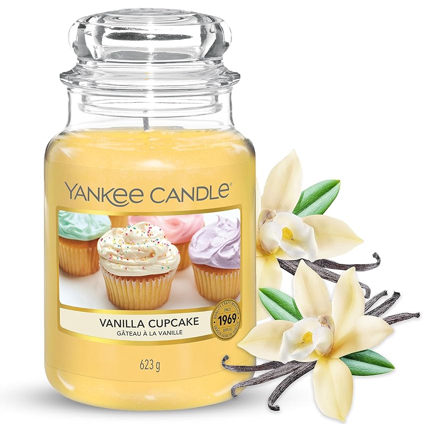Immagine del prodotto Yankee Candle Candela profumata in giara grande | Cupcake alla vaniglia | Durata Fino a 150 Ore | regalo perfetto per le donn