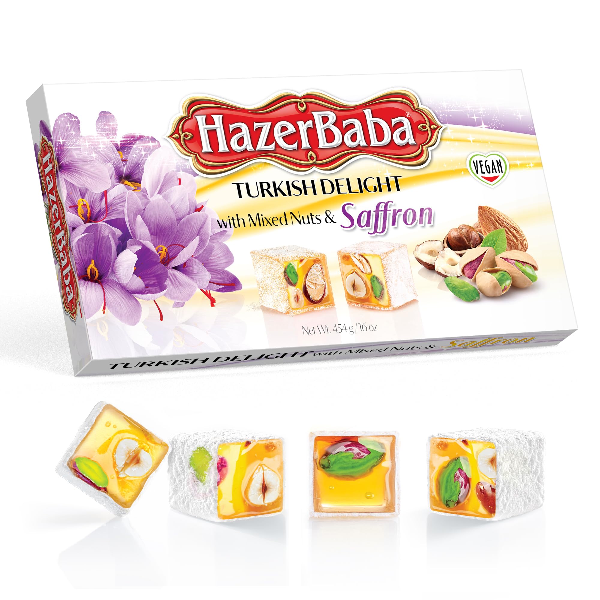 Amazon.com : Hazer Baba Turkish Delight Candy with Mixed Nuts
