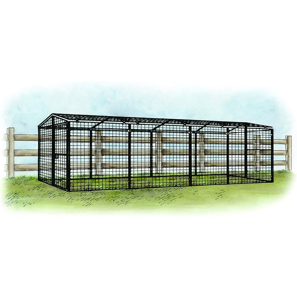 $89/mo - Finance Regular 16 ft. Chicken Run – 7’ Wx16’Lx4’H- Black