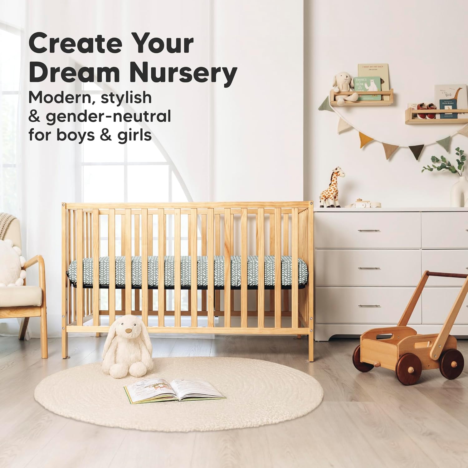 KeaBabies 2-Pack Muslin Crib Sheets for Boys, Girls - 100% Organic Cotton Fitted Baby Crib Mattress Sheet, Soft Breathable Standard Toddler Bed Cover Bedding Set, Neutral, Durable 52x28 (Nordic) - Image 5