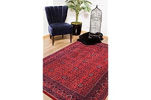 Afghan Collection: Captivating Red Carpet Enchants Your Living Space