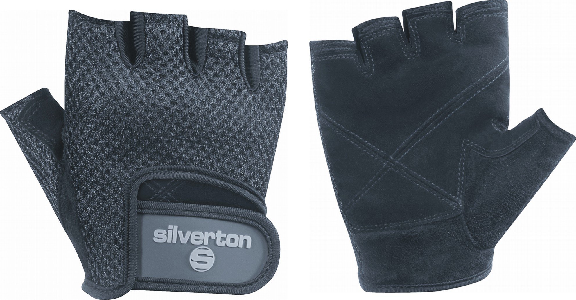 Silverton Pro Fitness Unisex Weightlifting Gloves - M, Black