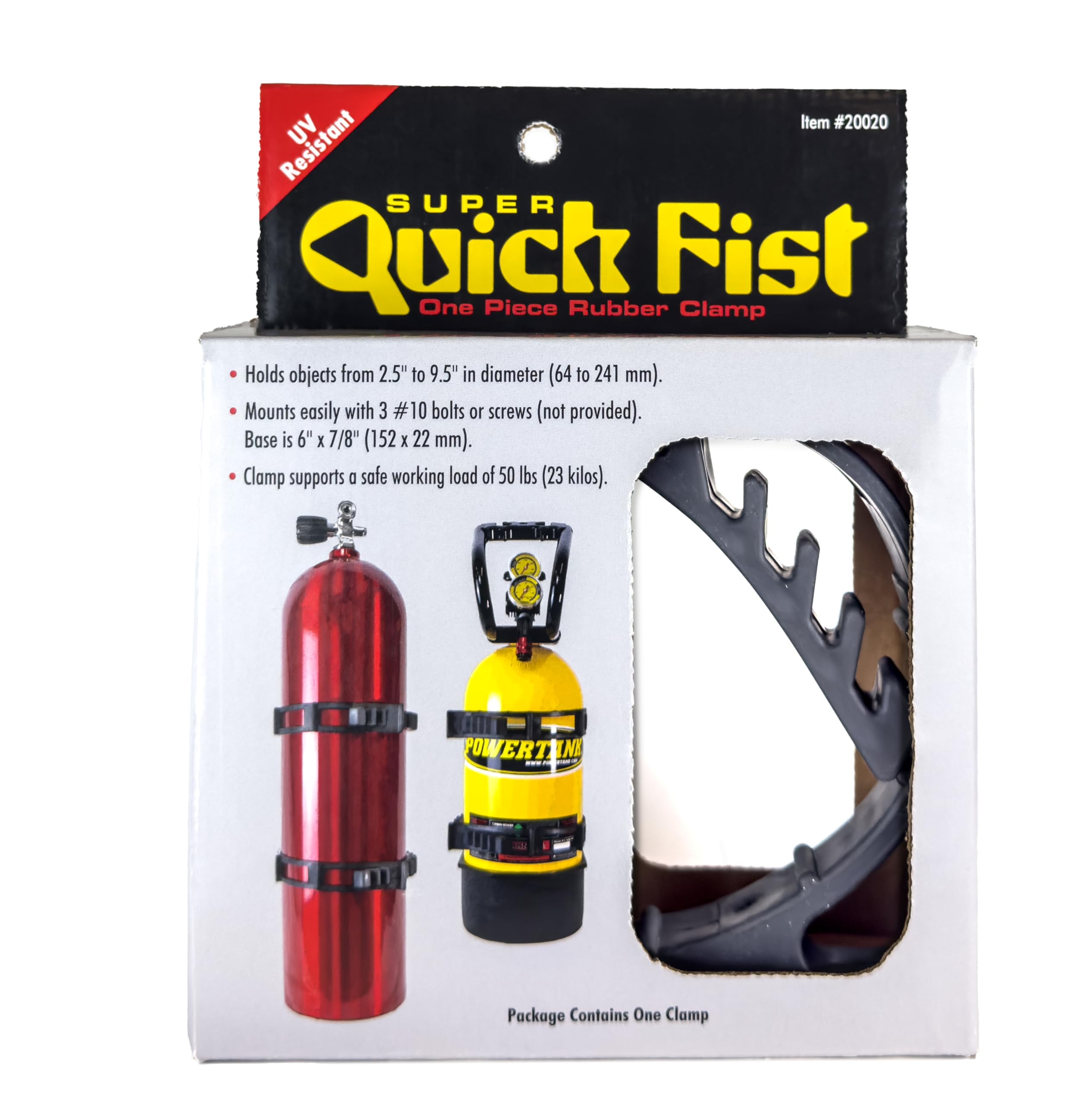 Super Quick Fist Clamp for mounting tools & equipment 2-1/2" - 9-1/2" diameter