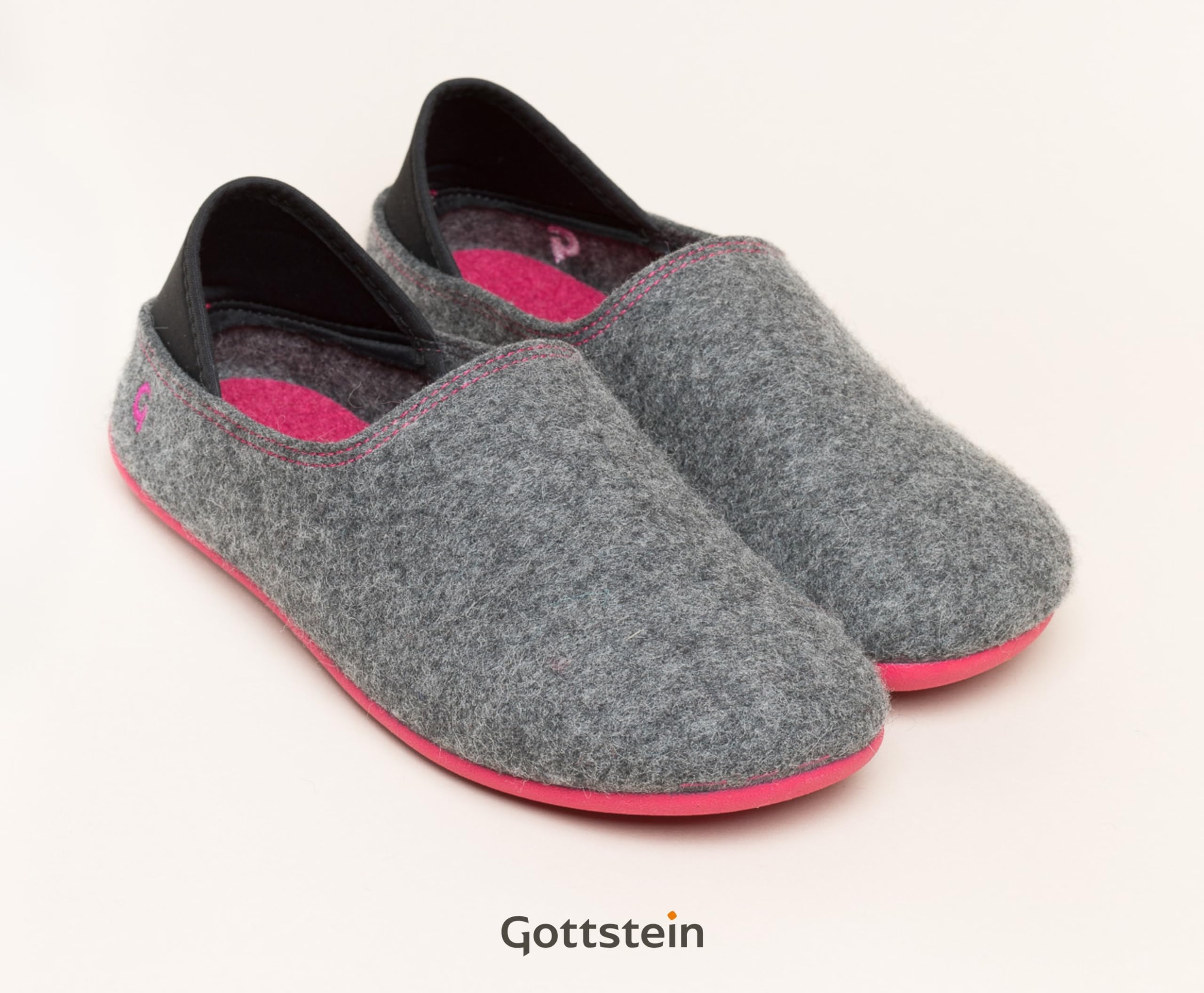 Gottstein Filzpantoffel Wool Slip-on aus Mulesing-freier Schaf-Schurwolle – Handgefertigte Hausschuhe aus Wollfilz für Damen & Herren Größe EU 36-46 – Filzclogs mit rutschfester Gummisohle