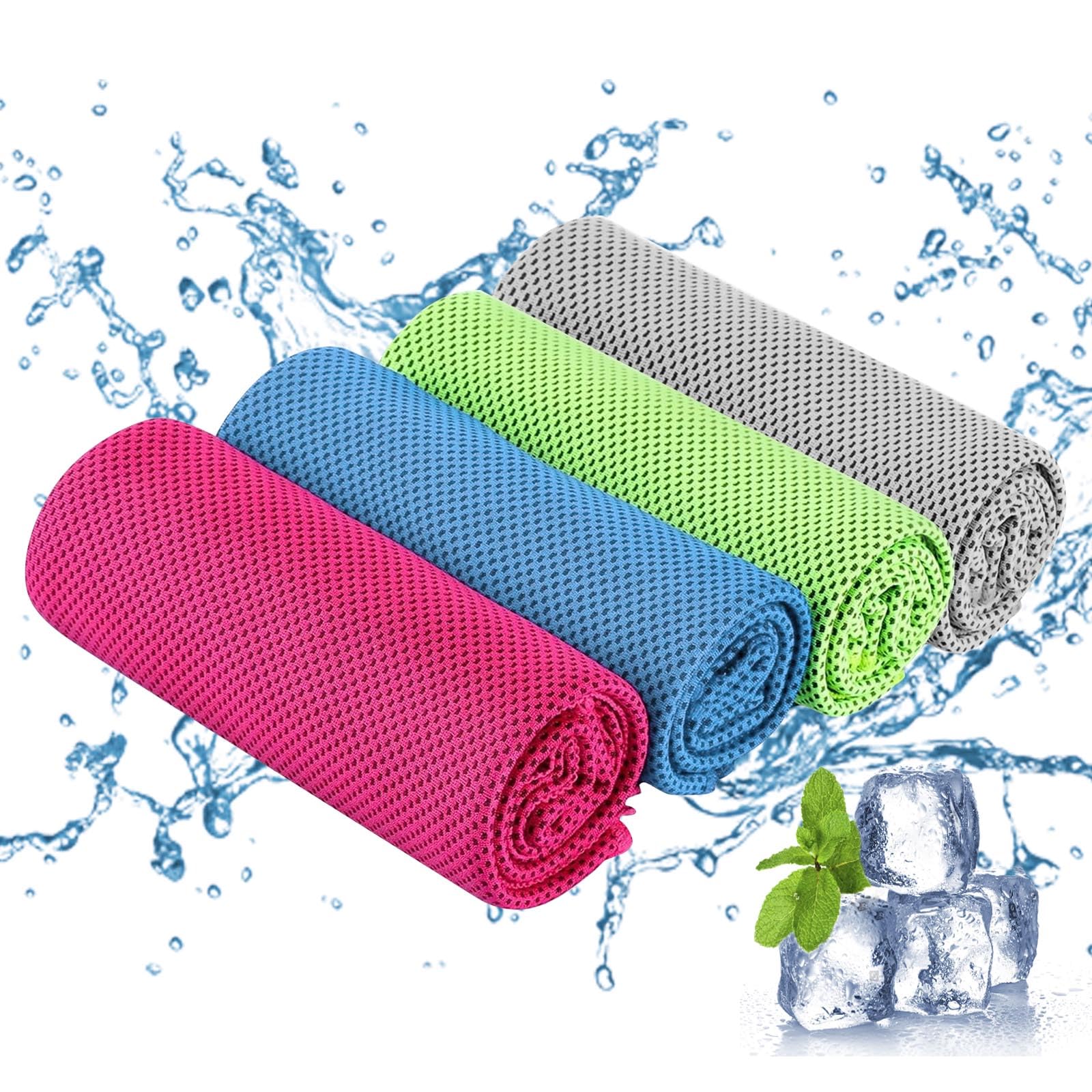 Asciugamani di raffreddamento in microfibra 100x30 cm per sport, golf, yoga, campeggio