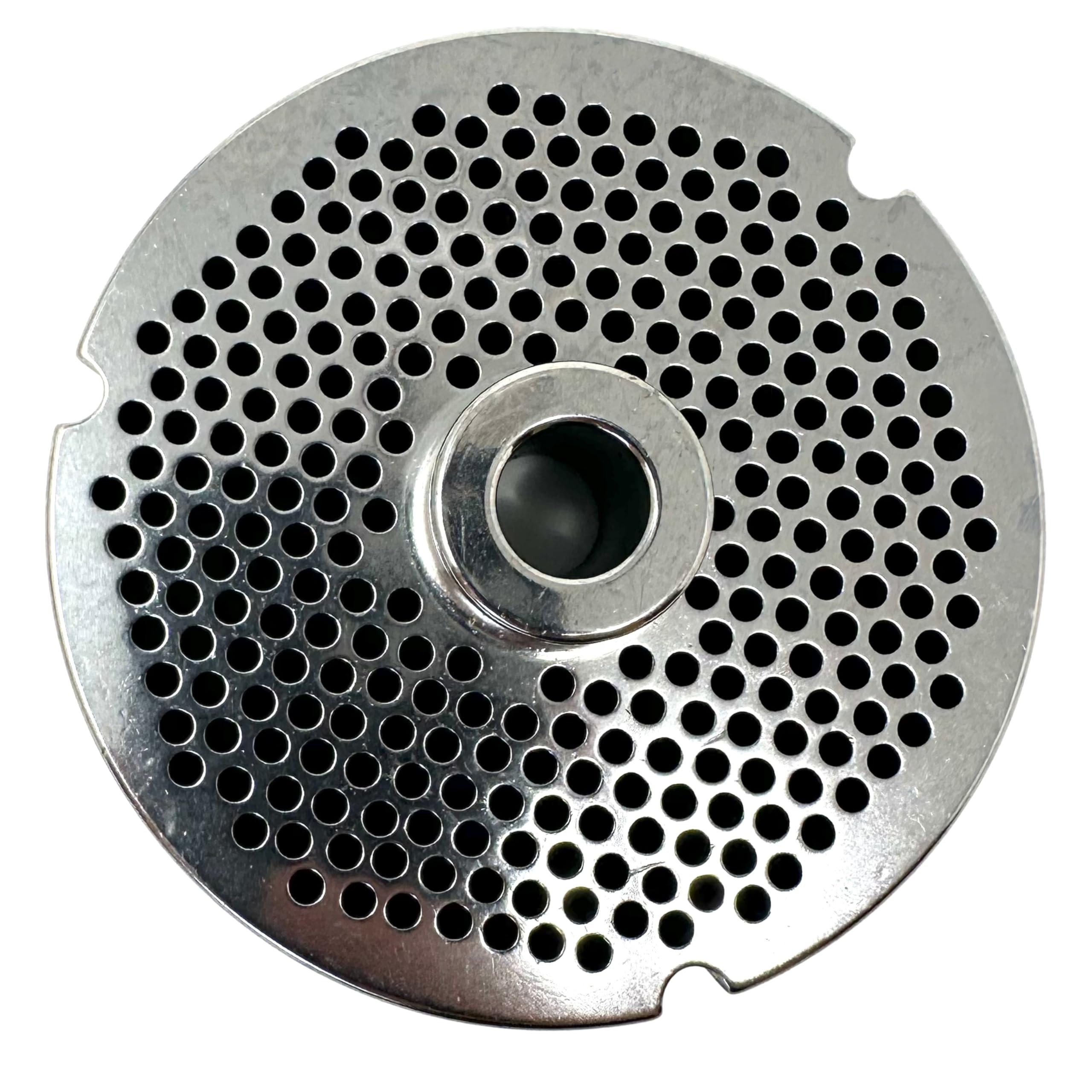 #32 Meat Grinder Plate, Hubbed, 15 mm Width, D2 Steel (9/64 Inch)