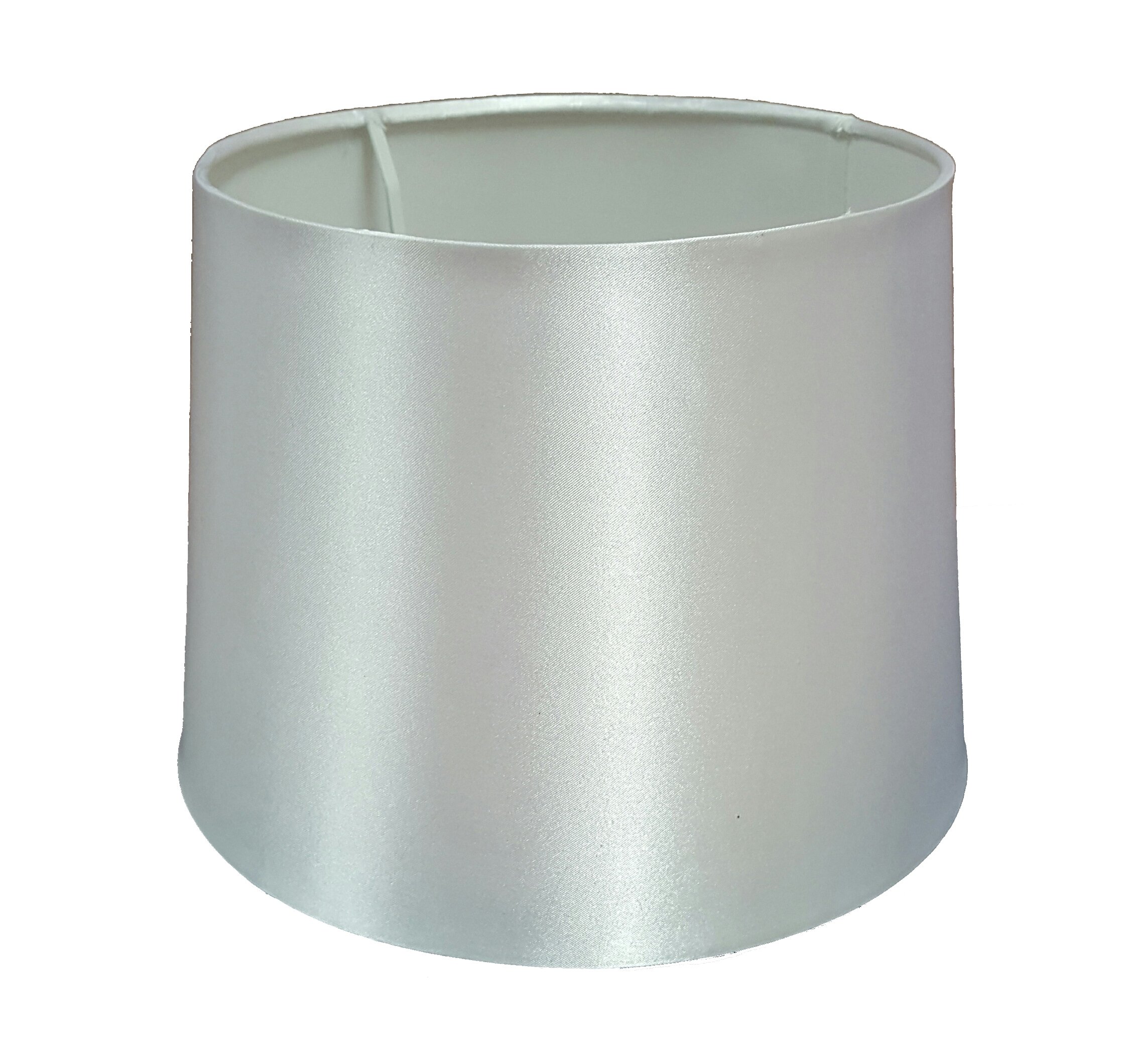 12" Silk Empire Drum Shade White