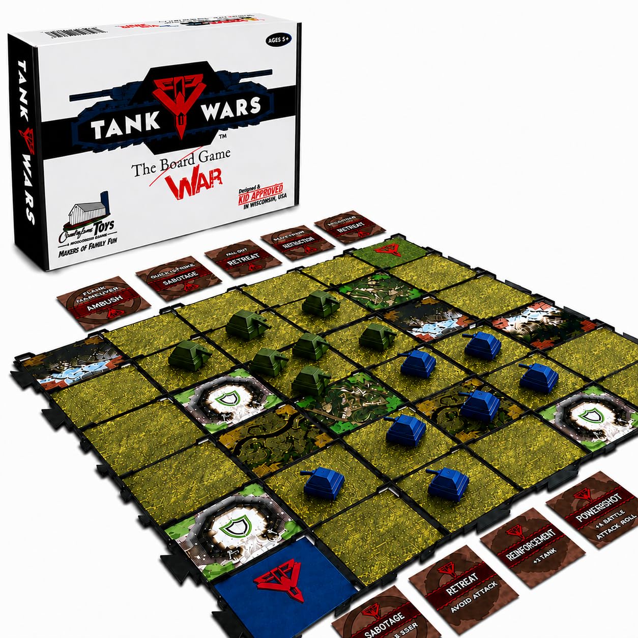 TW | Tank Wars – The War Game | Strategy Board Game | 2 Players | Ages 8+