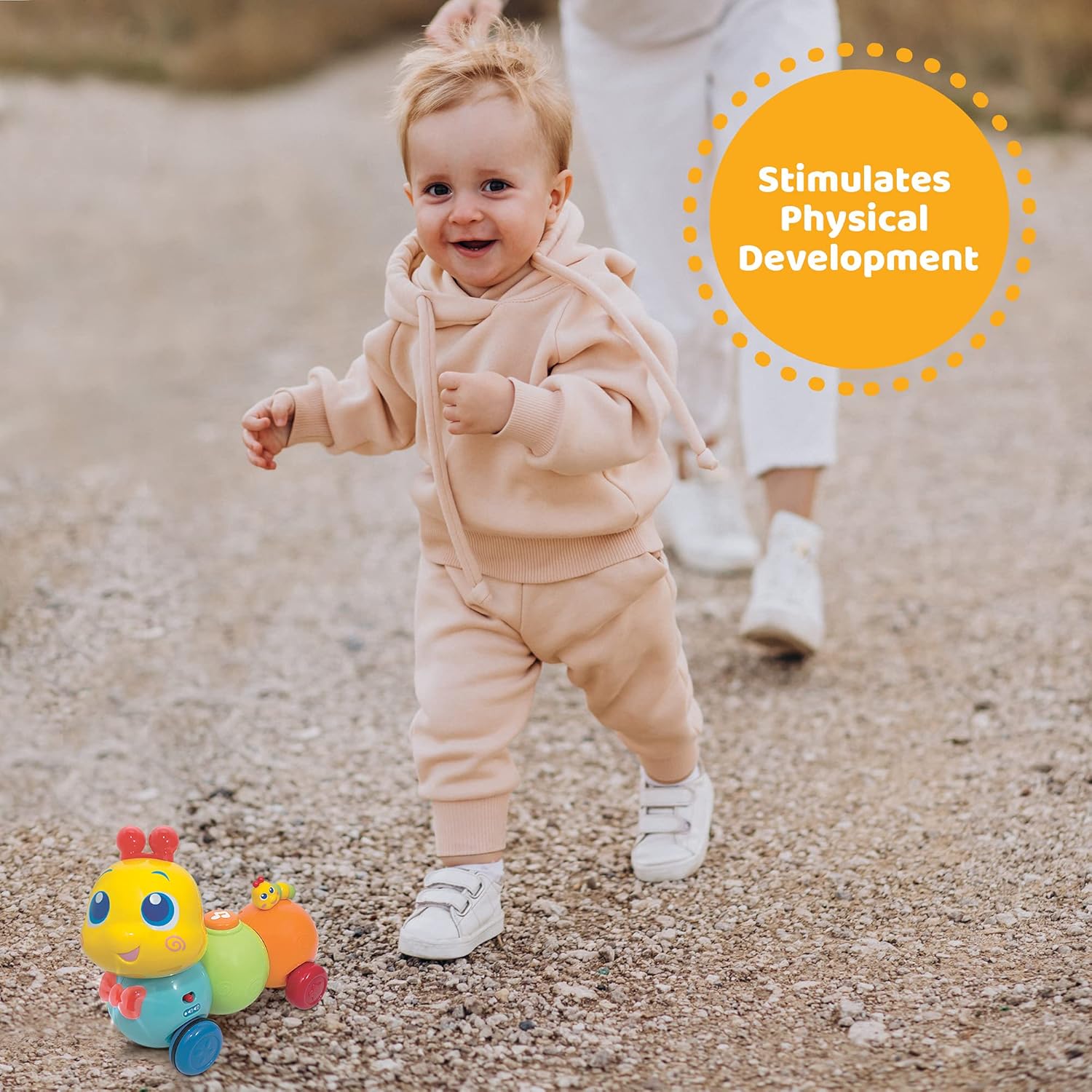 KiddoLab Crawling Caterpillar Baby Toy - Apple-Shaped Remote Control with Easy-Press Buttons- Plays 10 Children's Nursery Rhymes - Musical Toys for Toddlers 1,2,3 Years Old Boys and Girls : Toys & Games