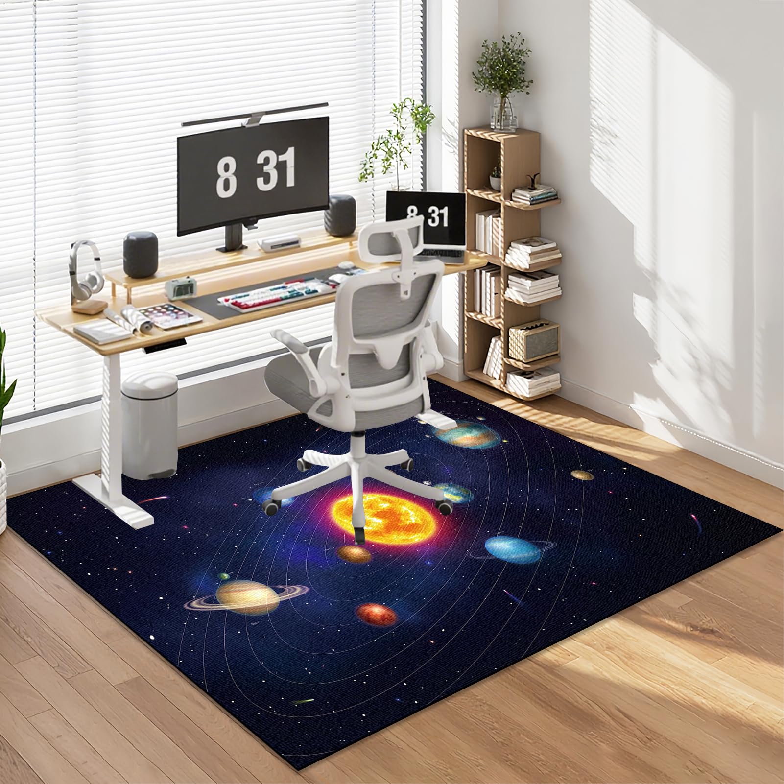 Tappeto Sedia Gaming per Pavimenti in Legno Duro, Tappeto per Sedia con Ruote Antigraffio Tappetino per Sedia da Scrivania Tappeto Gaming Pavimento Antiscivolo per Laminato Parquet 140 x 160 cm