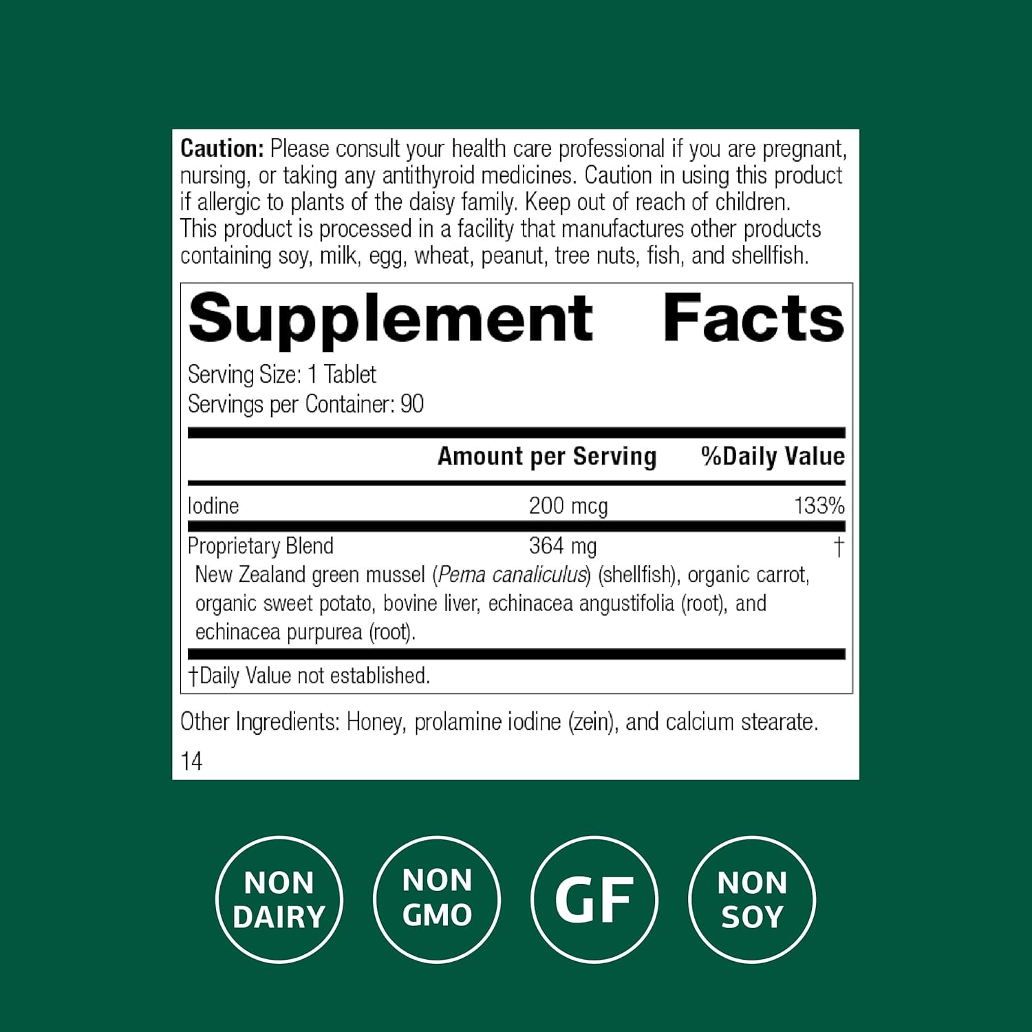 Standard Process Iodomere - Daily Supplement to Support Your Metabolism, Immune Function & Thyroid Hormone Production - Gluten-Free, Non-Dairy & Non-Soy - 90 Tablets (90 Servings) - Image 2