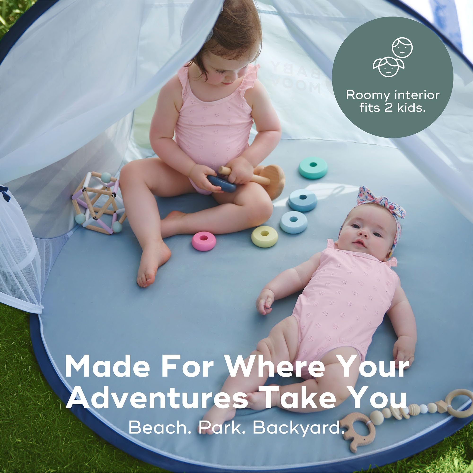Babymoov Anti-UV Baby & Toddler Beach Tent, UPF 50+ Sun Protection, Marine — Amazon image 4