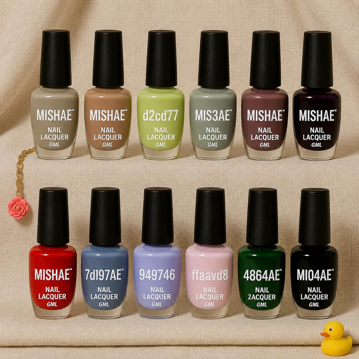 12 Pcs Nail Polish Set for Women – Long Lasting, Quick Dry & High Shine Finish | Elegant Shades of Red, Pink, Green, Gold, Blue, Black & Neutrals | Premium Nail Paint Kit for Salon & Home Use – 6ml Each-image-47