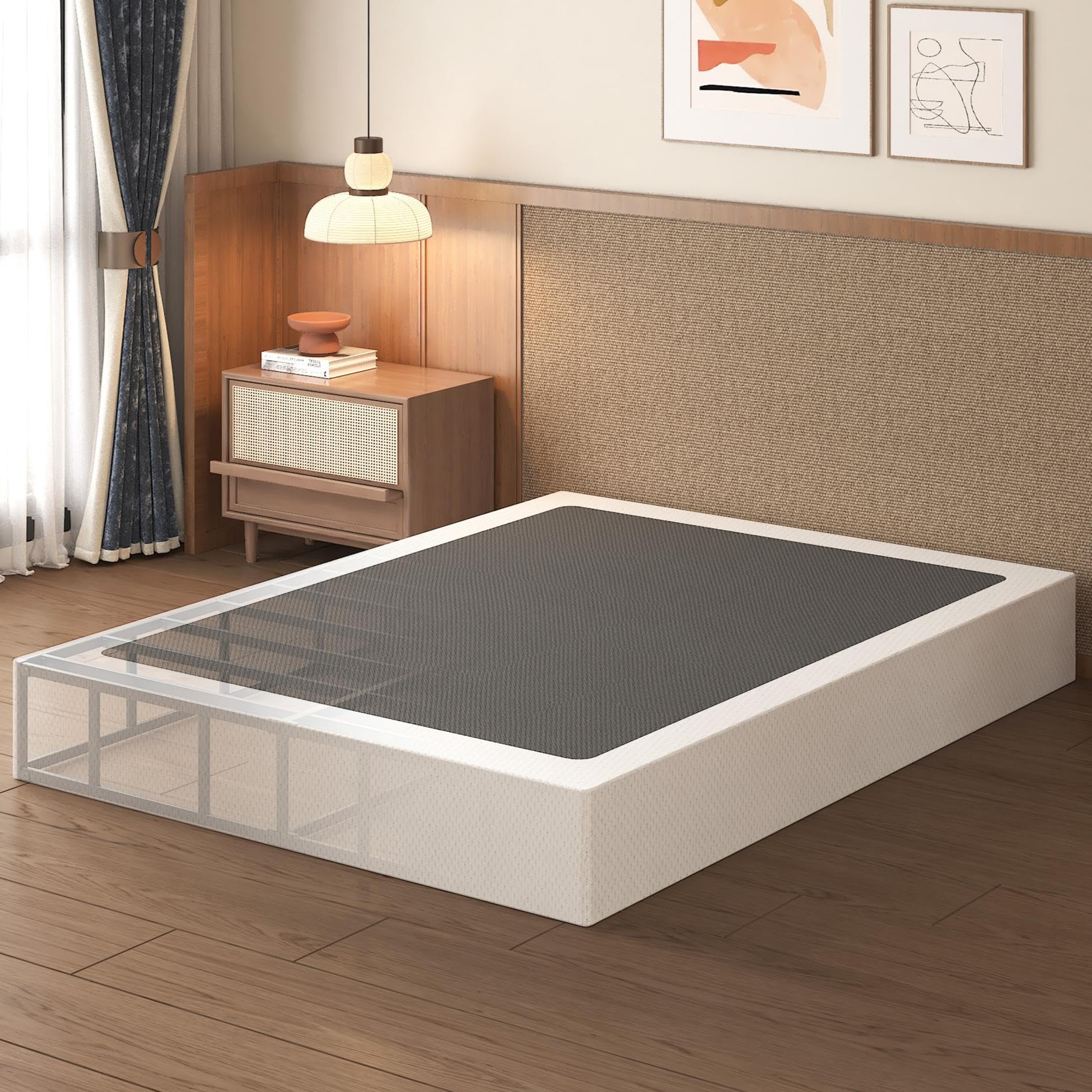 Lutown-Teen 12 Inch Full Size Box Spring High Profile with Fabric Cover