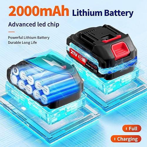 Miniatura 3 de Lavadora a presión portátil alimentada por batería, lavadora eléctrica inalámbrica para automóvil, 2 baterías Hidrolavadora Inalambrica de mano con