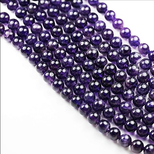 Miniatura 3 de Piedras preciosas de amatista naturales de 0.394 pulgadas (0.394 in) para la fabricación de joyas, cristales curativos energéticos, joyería de