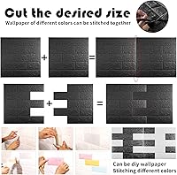 Vista 44 de 20 paneles de pared 3D plateados, cobertura de 29 pies cuadrados, adhesivo imprimible con paneles de pared de espuma de polietileno autoadhesivos