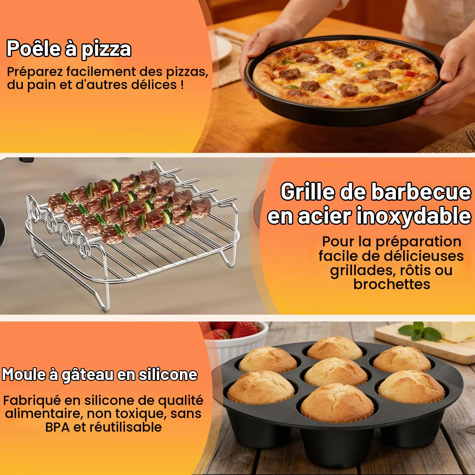 Accessoires Air Fryer pour Ninja CRISPi FN101EU & Pro (8PCS)