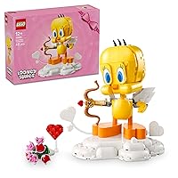LEGO Titti - Uccellino Giocattolo - Modello Looney Tunes da Esposizione con Mazzo di Fiori