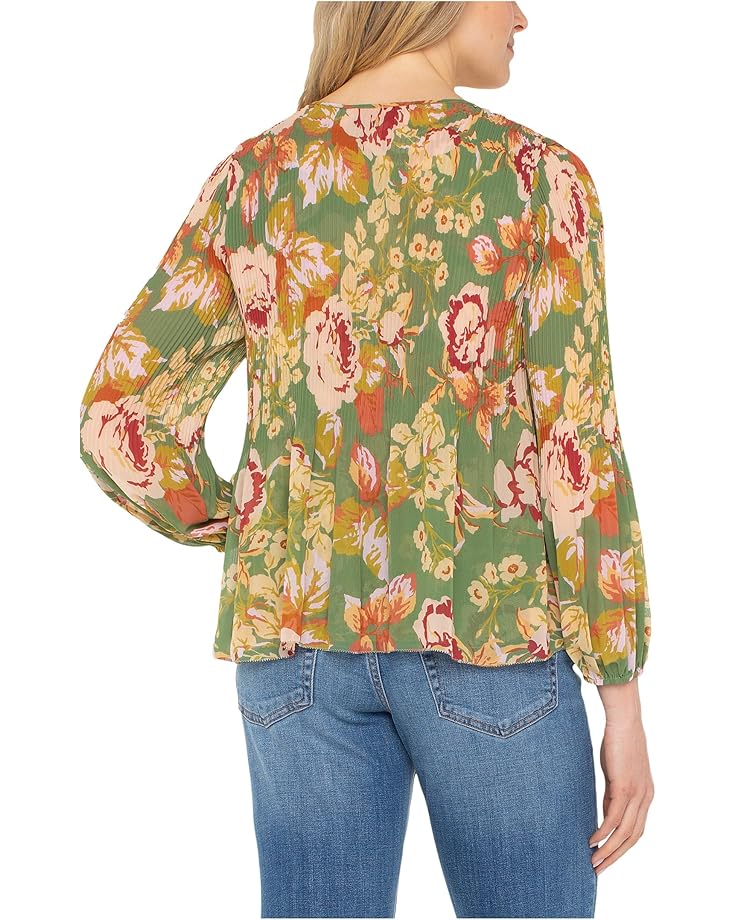 Liverpool Los Angeles Long Sleeve V-Neck Pleated Top - #2 of 3