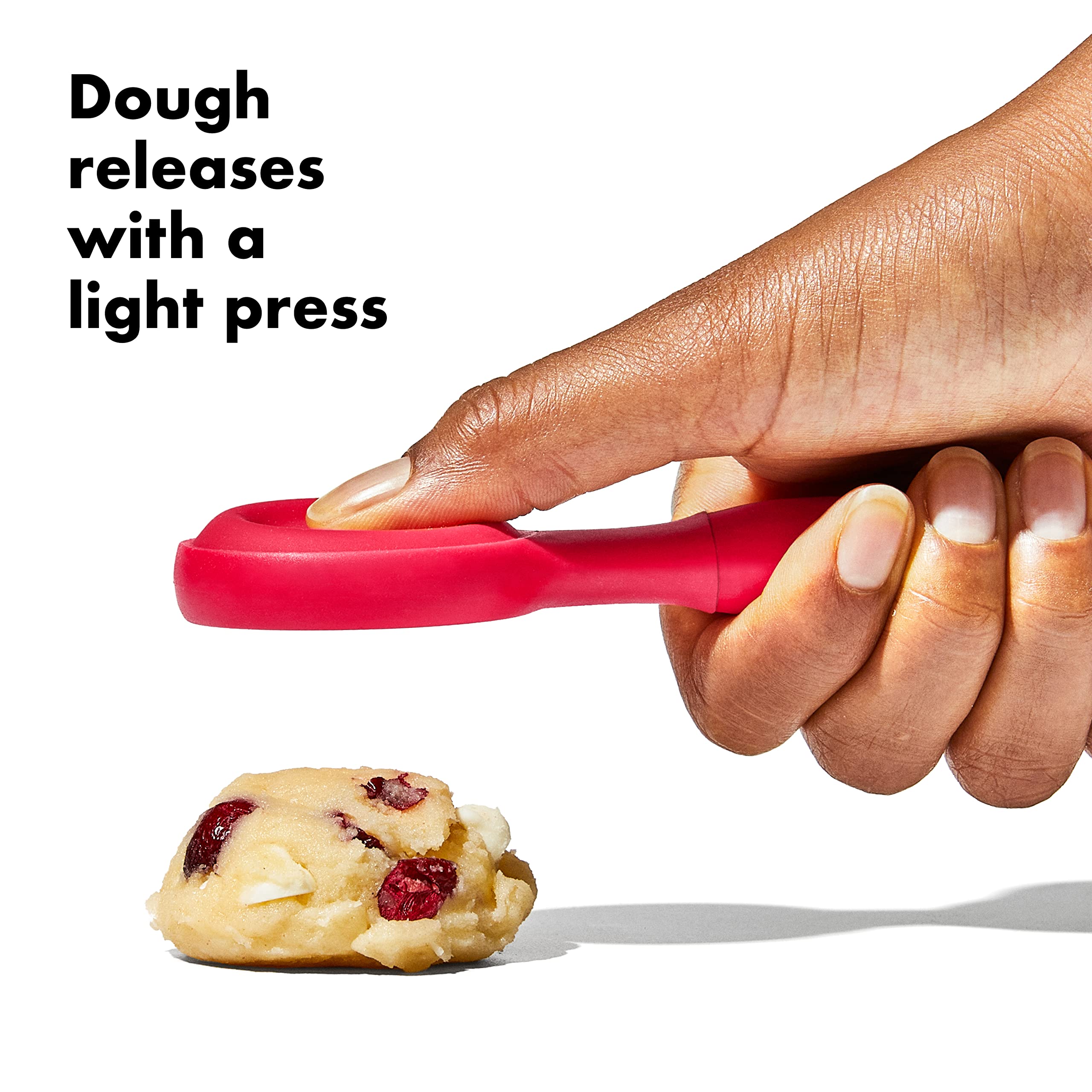 OXO Good Grips - Juego de cuchara para galletas de silicona mediana y espátula pequeña