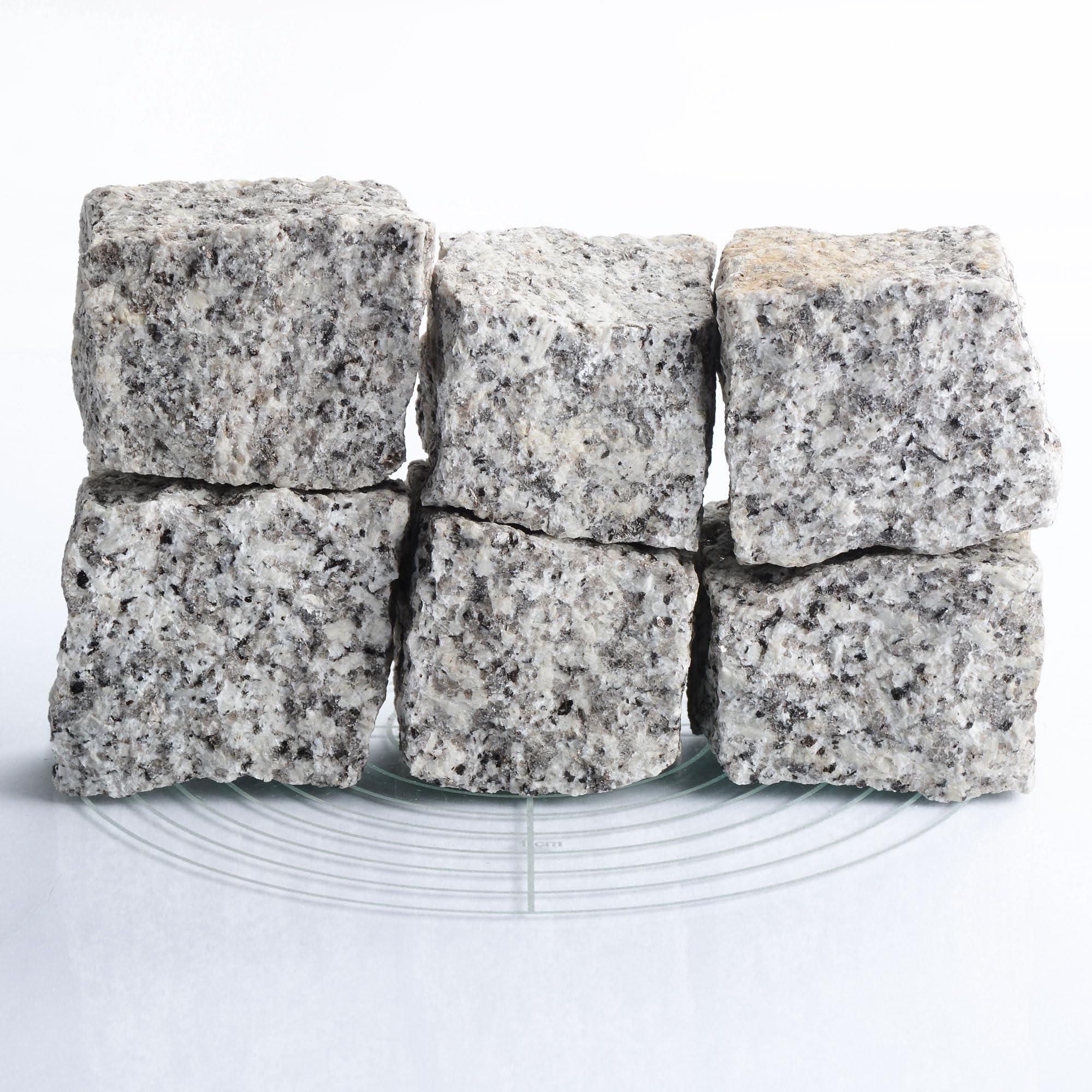 Schicker Mineral Granit Pflastersteine hellgrau 5x5x5 cm 25 kg, natürlicher Werkstoff, witterungsbeständiger Naturstein, frostbeständig, Mosaikpflaster