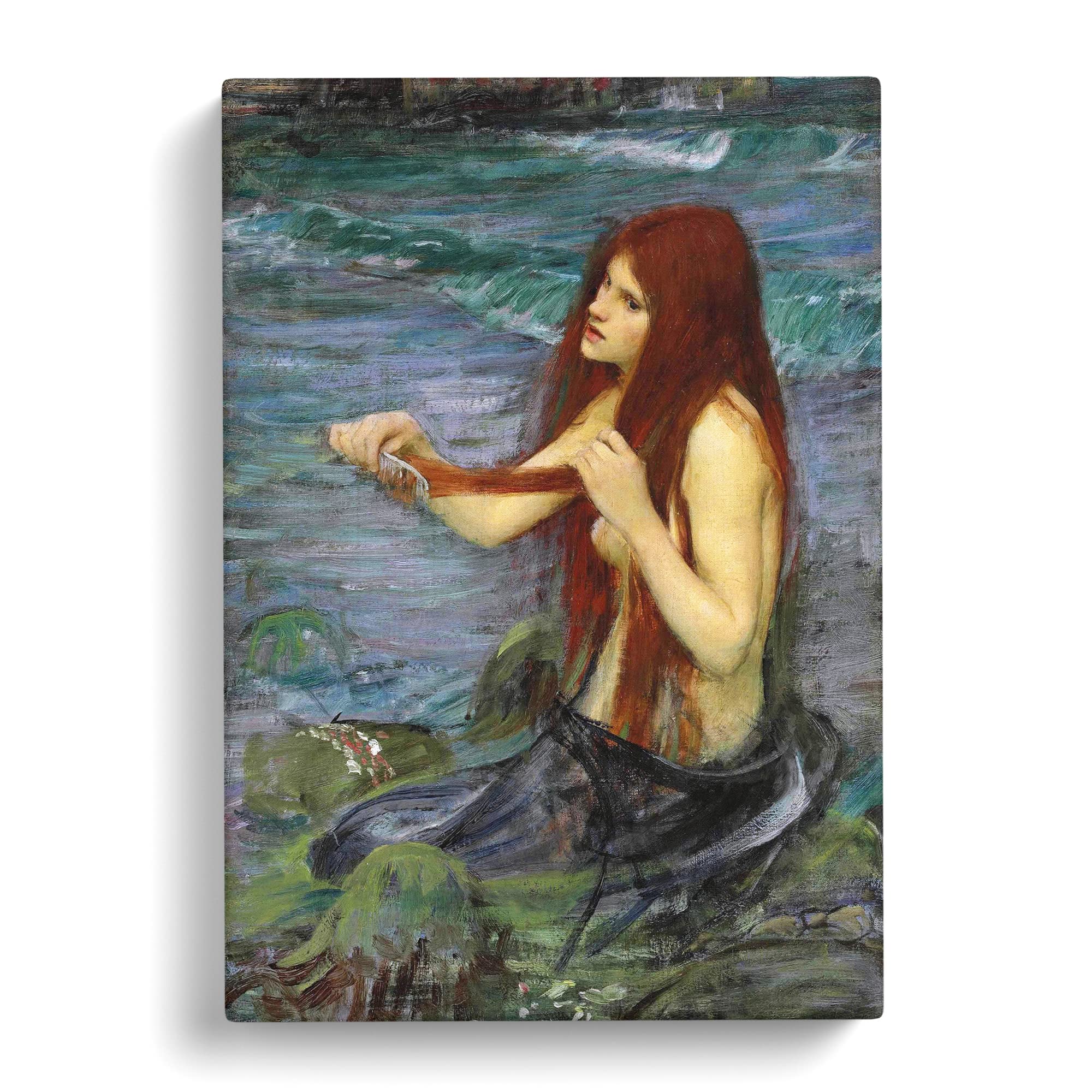 A Mermaid Vol.2 By John William Waterhouse Canvas Print, Mixed, 25L x 50W cm - Image 3