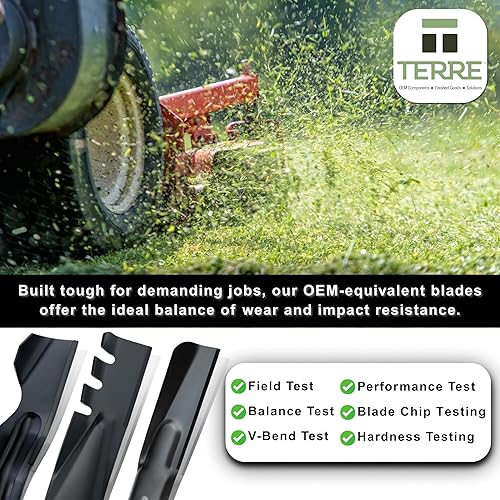 Miniatura 9 de Terre Products, Cuchilla de cortacésped con mantillo individual, cubierta de 16 pulgadas, compatible con Ryobi RY40100, RY40104, P1102, P1100,