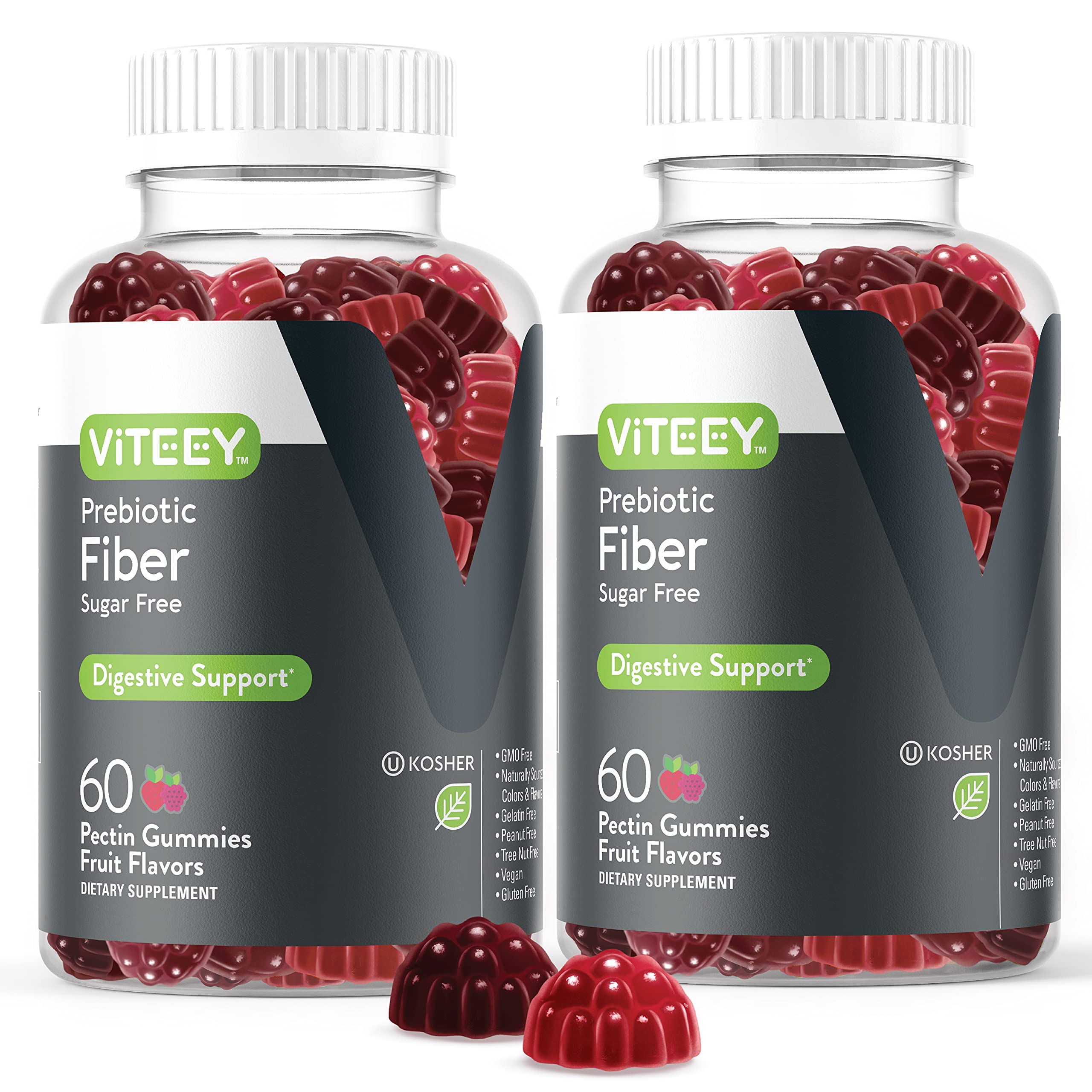 Buy Fiber Prebiotic Gummies [Zero Sugar Added] Digestive Heath