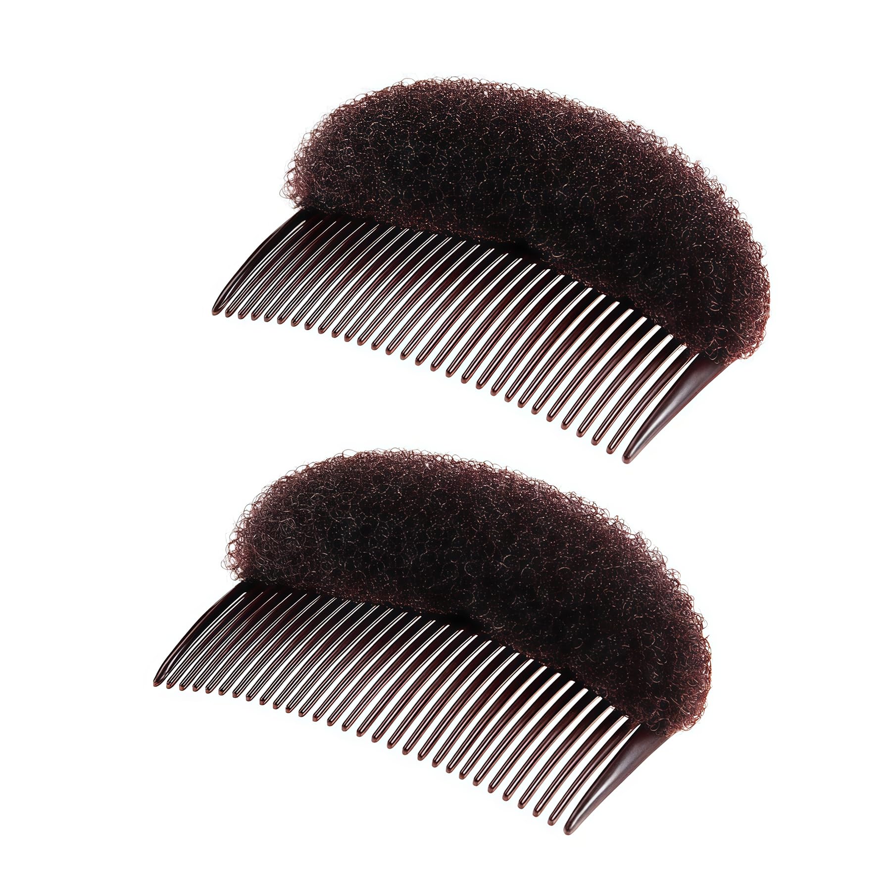 2Pcs Bump It Up Volume Hair Base Inserts with Comb Clip for Beehive Hairstyle and Bun Maker, DIY Hair Accessories
