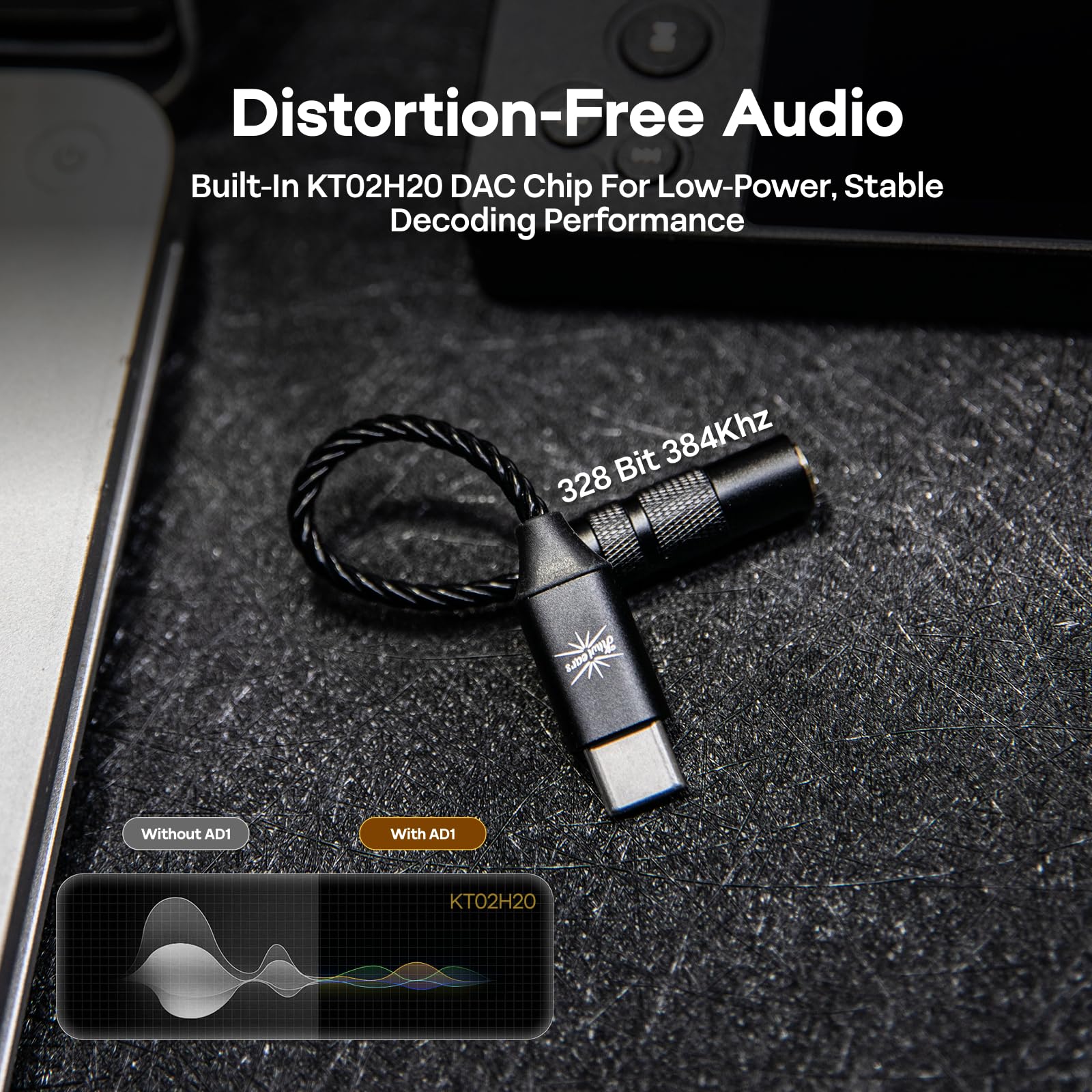 Linsoul Kiwi Ears Astral 1DD+6BA In Ear Monitor Ibrido,Cuffie cablate,Auricolari HiFi per Studio di Registrazione + Kiwi Ears AD1 Adattatore DAC per Cuffie da Type-C a 3,5mm Femmina