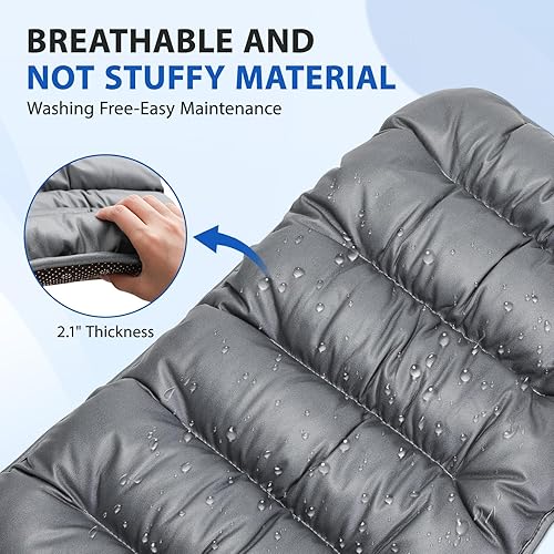 Miniatura 3 de JFMkaer Cojín para silla de ruedas para ancianos, cojín de asiento de silla de ruedas de 17 x 17 pulgadas para aliviar la presión, soporte