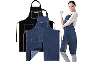 Arts and Crafts Tattoo Apron in Blue and Black