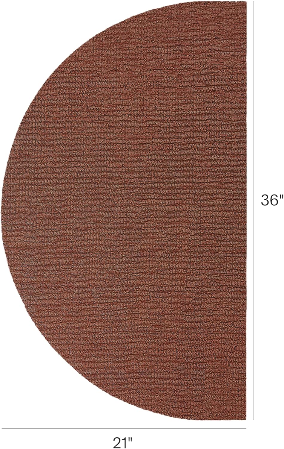 Chilewich Martha by Martha Stewart Heathered Shag Floor Mat in Burnt Coral - 21”x36 - Easy Care Welcome Mat - Premium Indoor/Outdoor Rug for Entry, Kitchen, Bath, Pool with Weatherproof Backing