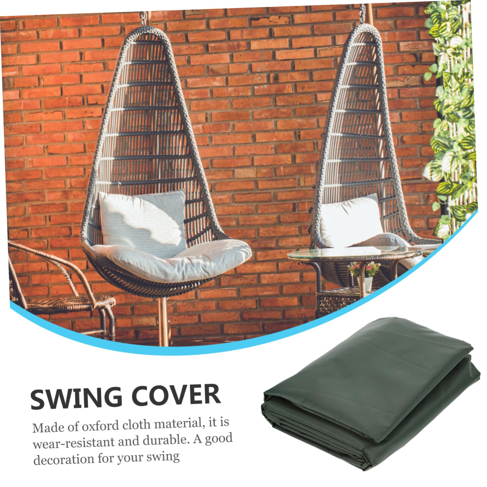 VANZACK Housse Imperméable pour Hamac et Balançoire Protection Extérieure Résistante Uv, Design Simple et Portable
