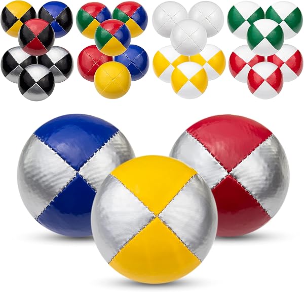 Juggle Dream 3X Pro Thud Jonglierbälle - Set mit 3 professionellen Jonglierbällen mit kostenlosem Online-Lernvideo, perfekt für Anfänger und Experten - 1