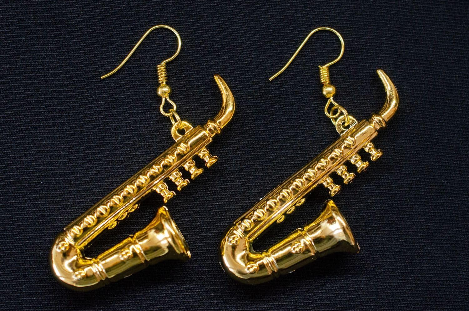 Saxophone earrings Miniblings pendant orchestra music instrument FUN cardboard box