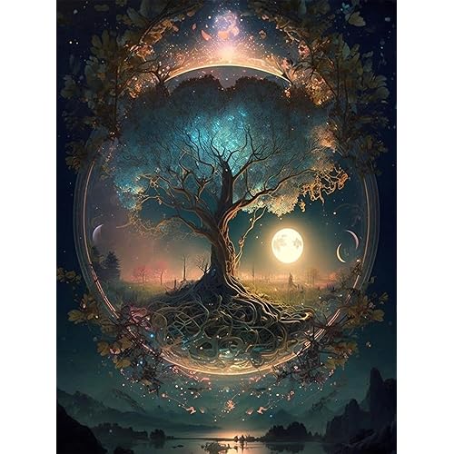 Arttoplus Tree of Life Paint by Numbers Kit for Adults-Tree of Life Adult Paint by Number Kits on Canvas,DIY Oil Painting by Number Adult for Gift Home Wall Decor(16x20inch)
