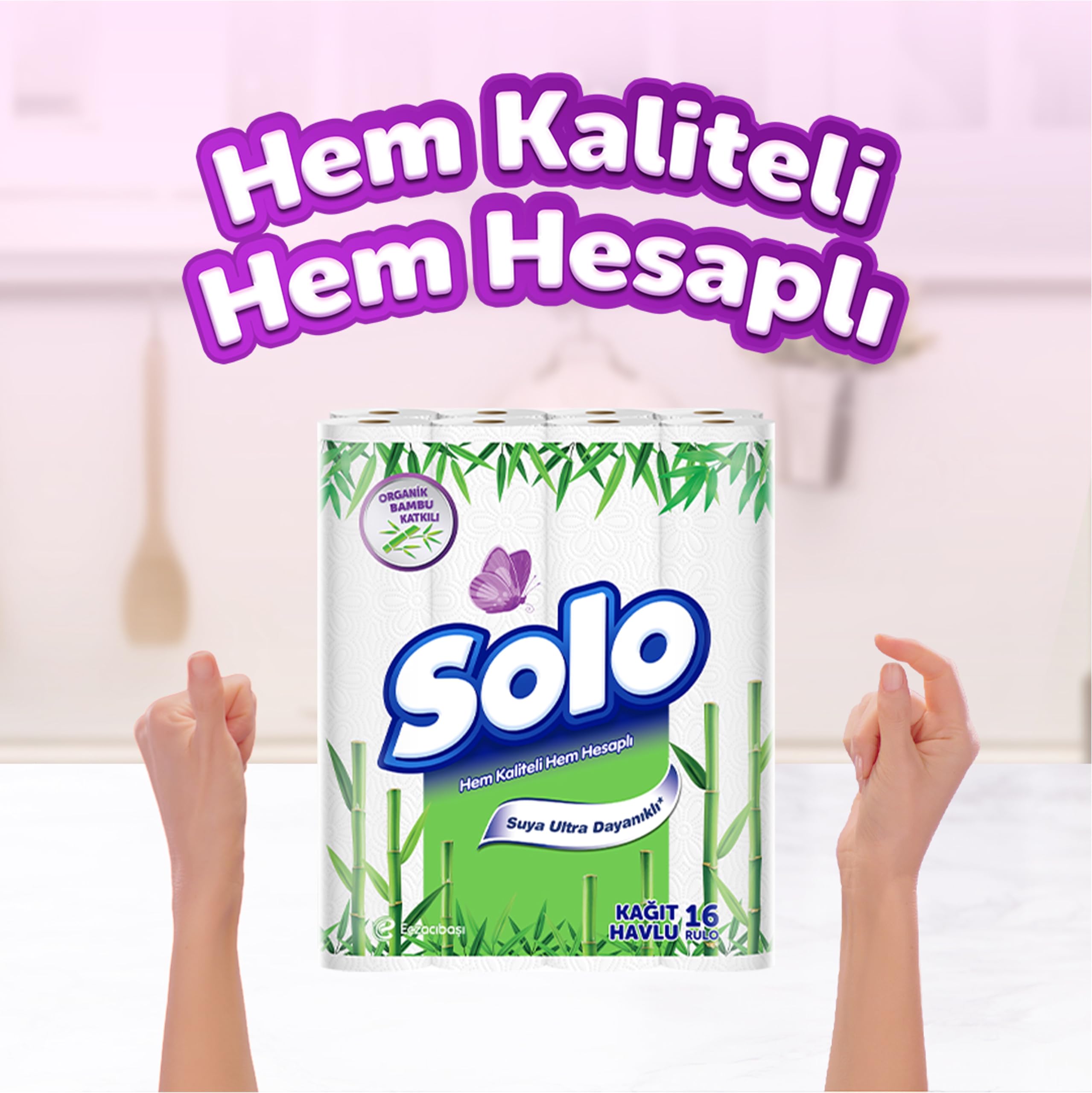 SOLO Bambu Katkılı Kağıt Havlu 12'li