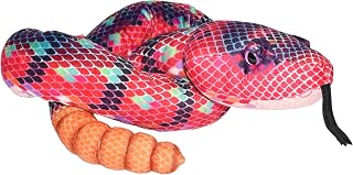 Wild Republic Snake Plush, Snake Stuffed Animal, Plush Toy, Kids Gifts, Pet Snake, Red Green, 54"