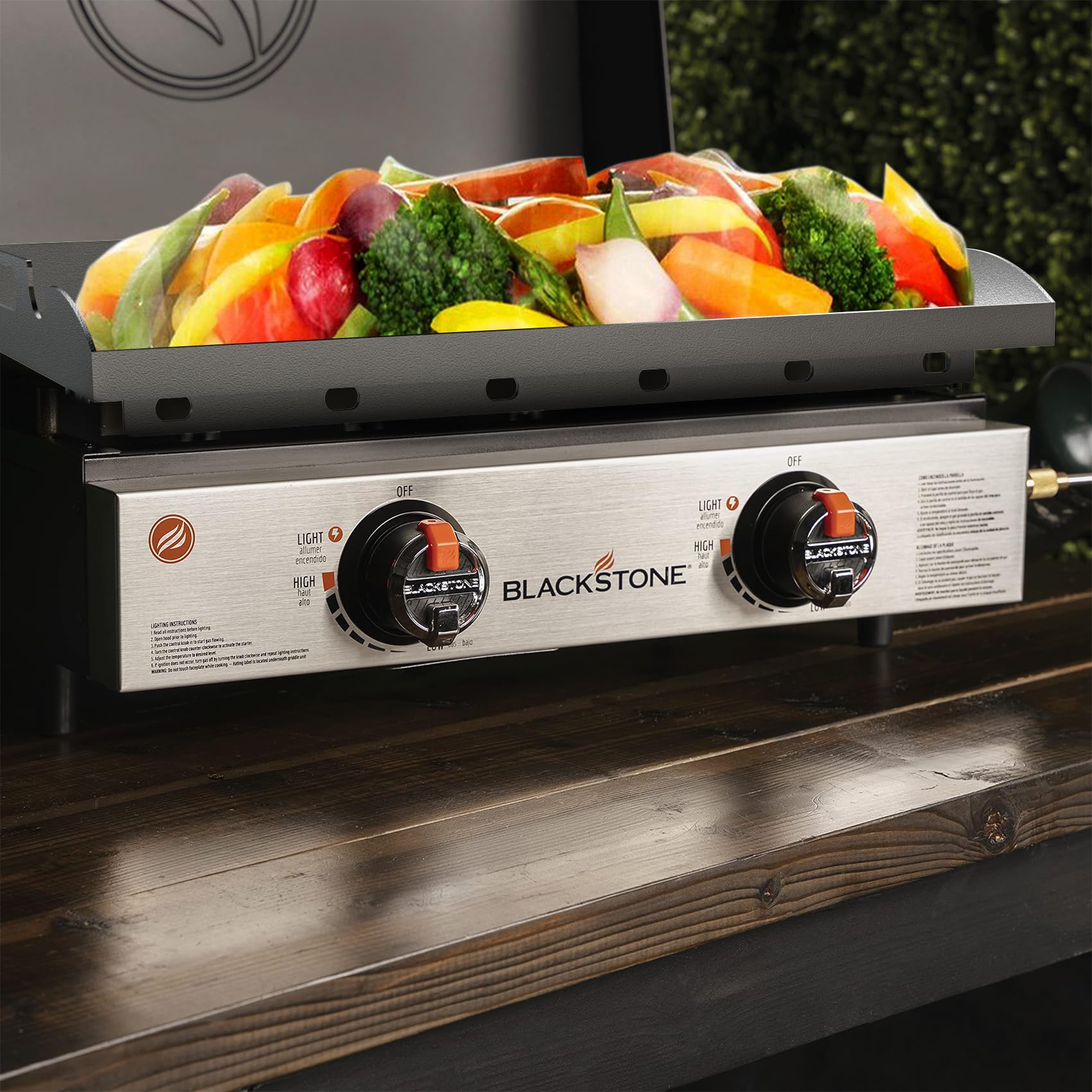 Ersatz-Grillplatte für die meisten Blackstone 55,9 cm Tischgrills mit hinterem Fettsystem, Blackstone 2 Brenner, flache Gasgrill-Ersatzteile, 55,9 cm