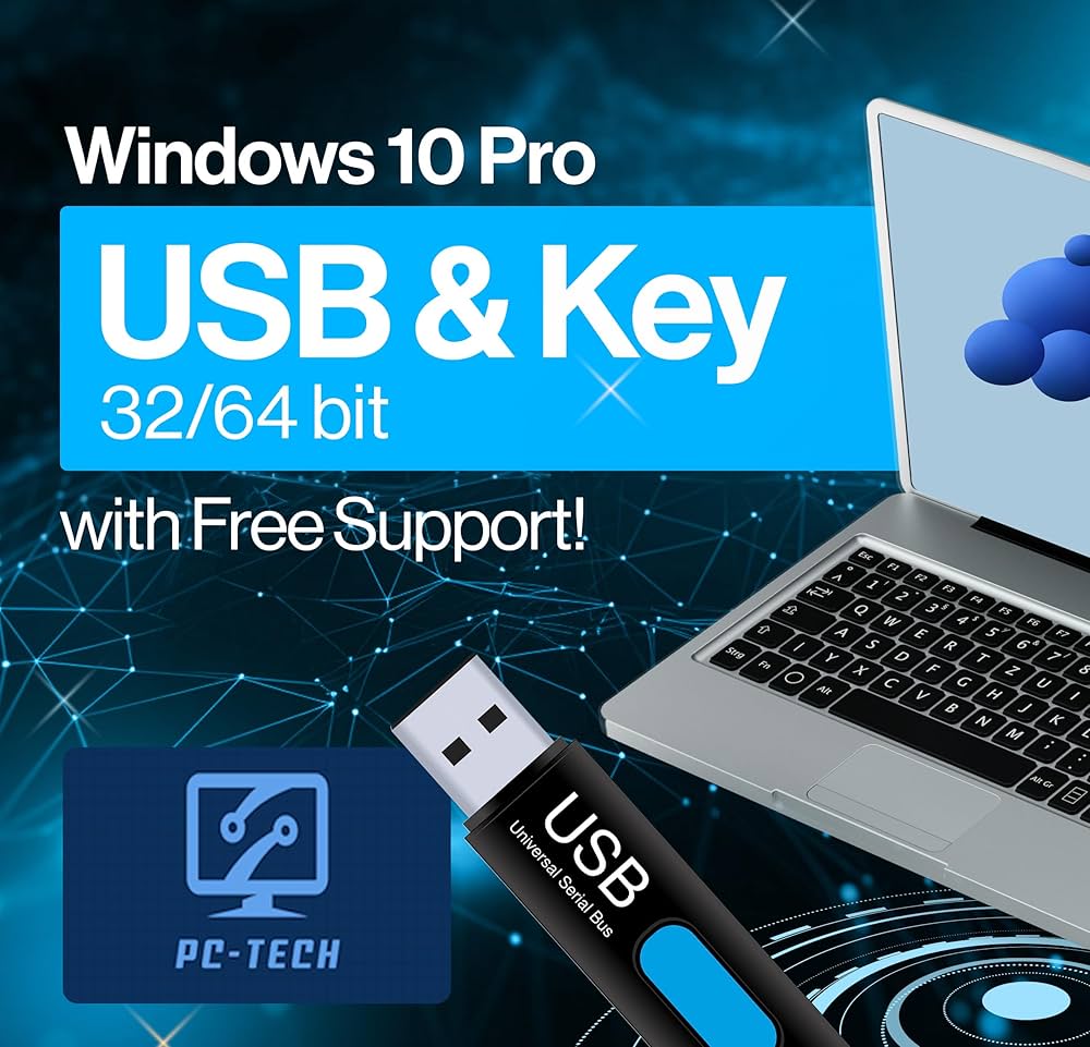 Amazon.com: PC-TECH Compatible with Windows 10 Professional 64 Bit