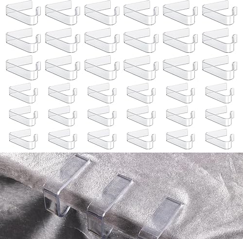 36 clips de plástico para mantel, clips transparentes para mantel de picnic para mesas al aire libre, soporte para mantel grande, clips para